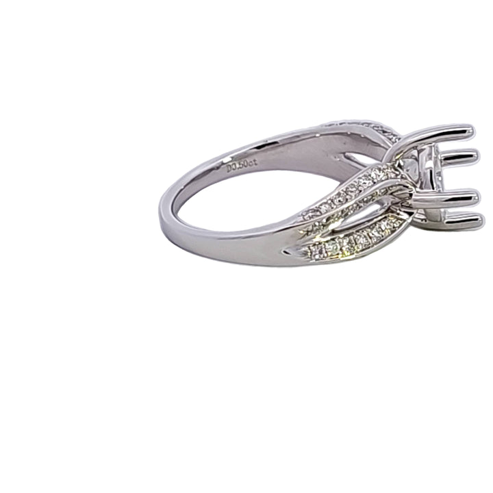 18KW Diamond Semi Mount Engagement Ring