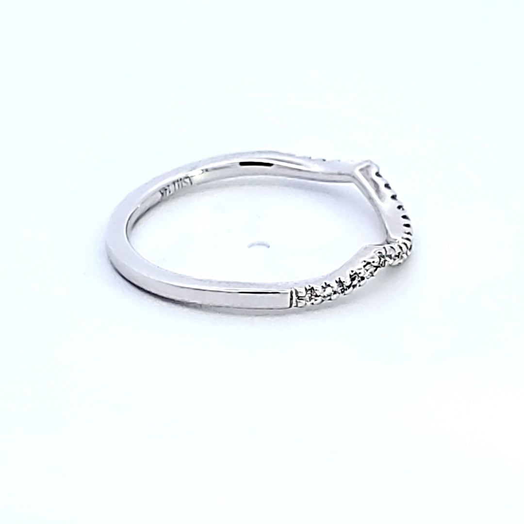 14KW Diamond Contour Wedding Band