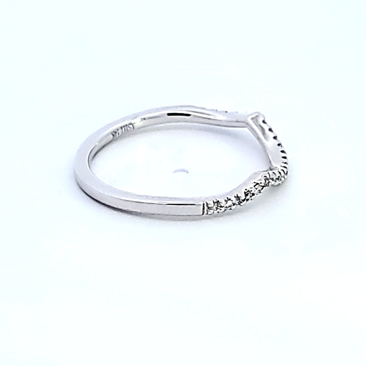14KW Diamond Contour Wedding Band