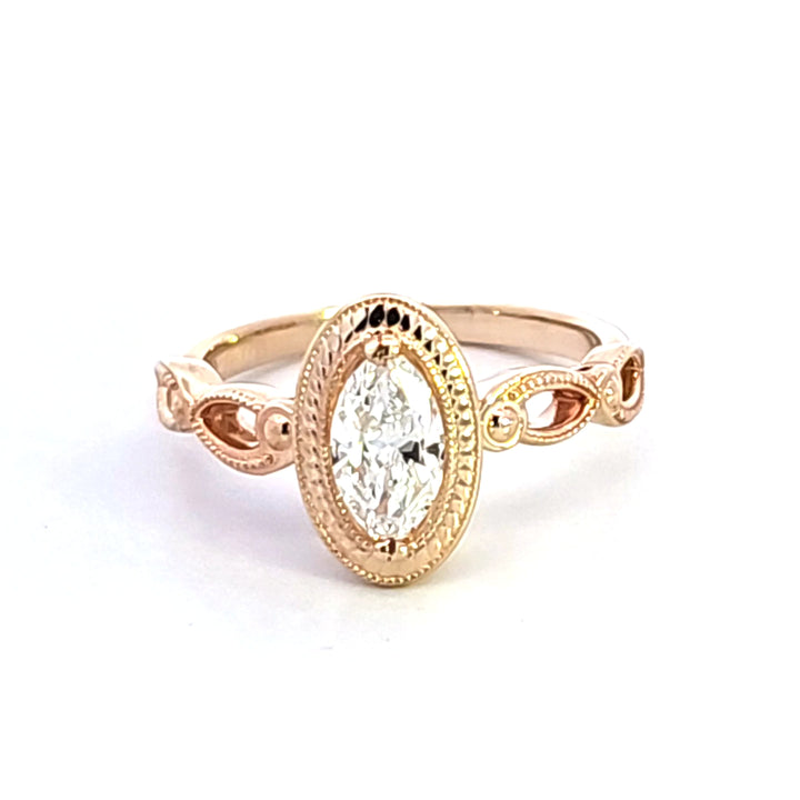 10KY Marquise Diamond Engagement Ring