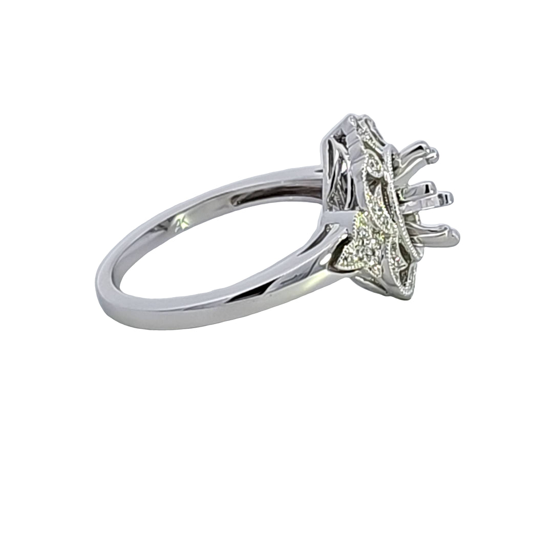 14KW Diamond Semi Mount Engagement Ring