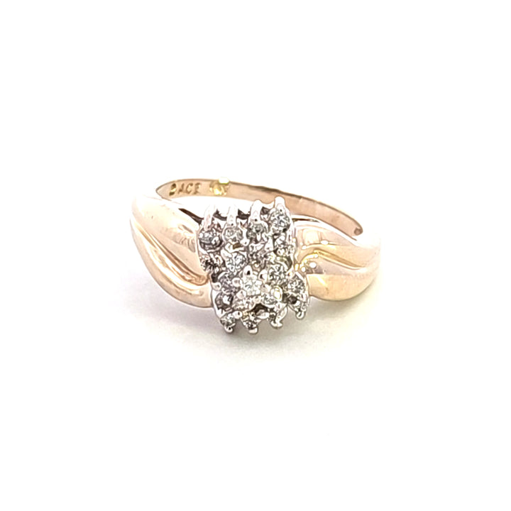 10KY Diamond Cluster Estate Ring