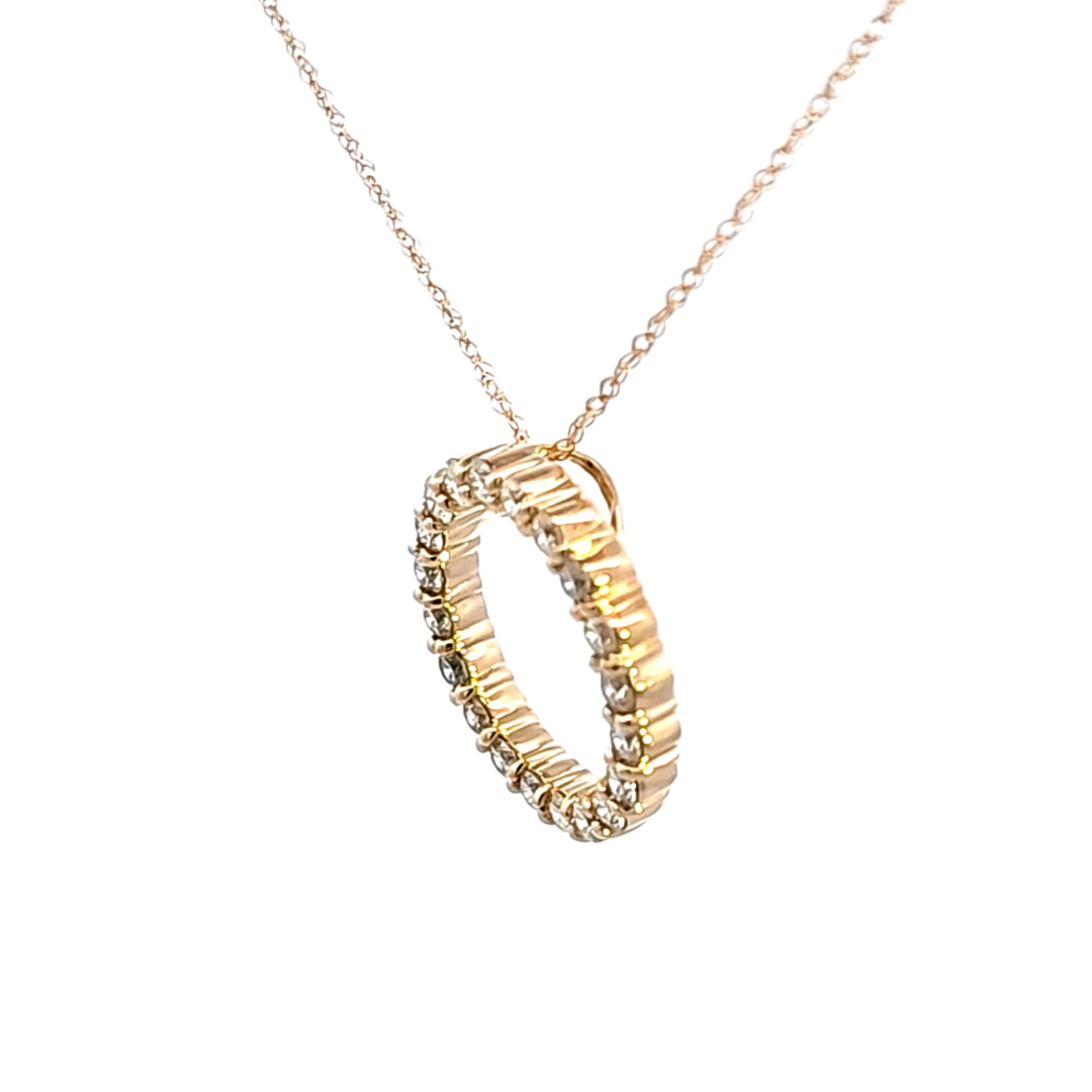 14KY Diamond Circle Pendant