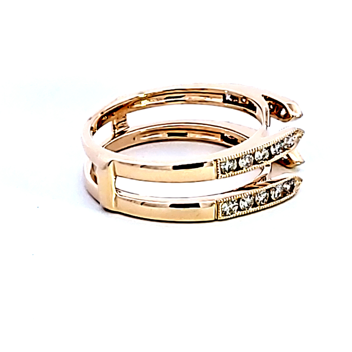14KY Diamond Insert Wedding Band