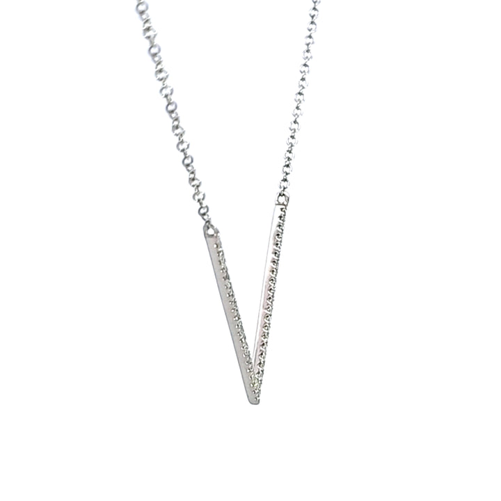 14KW Diamond V-Shaped Necklace