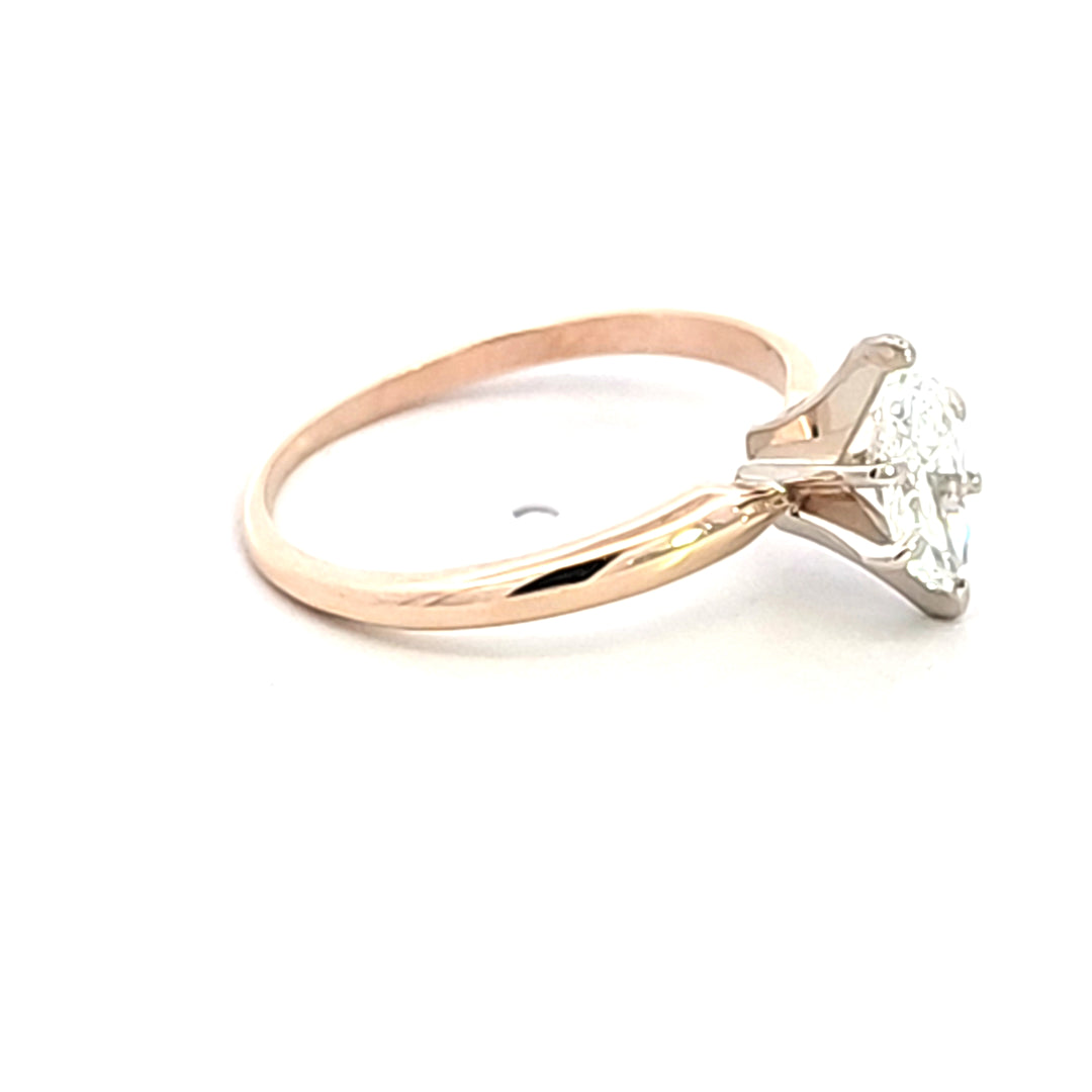 14KY Marquise Diamond Solitaire Engagement Ring