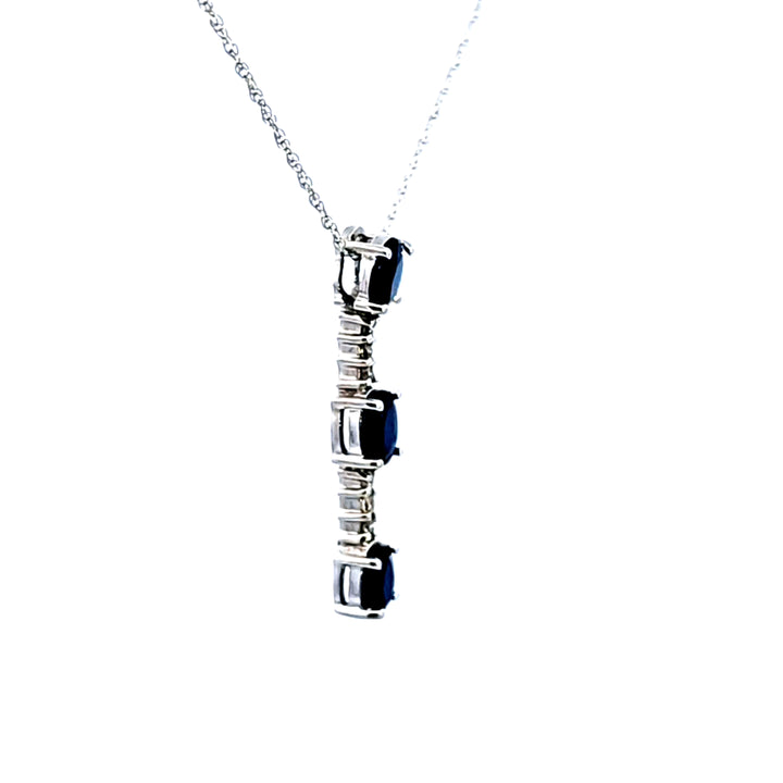 14KW Sapphire and Diamond Pendant