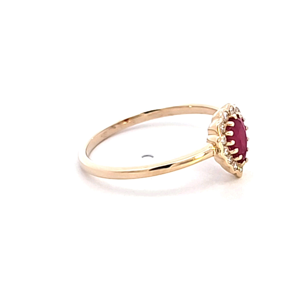14KY Ruby and Diamond Ring
