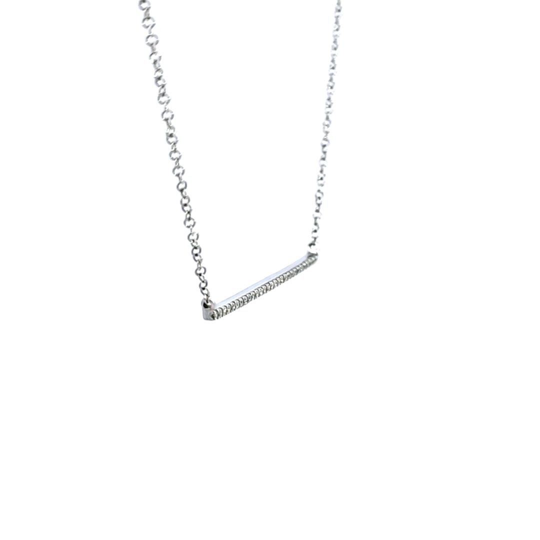 14KW Diamond Bar Necklace