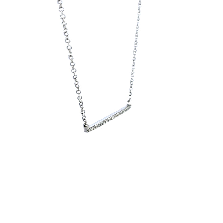 14KW Diamond Bar Necklace