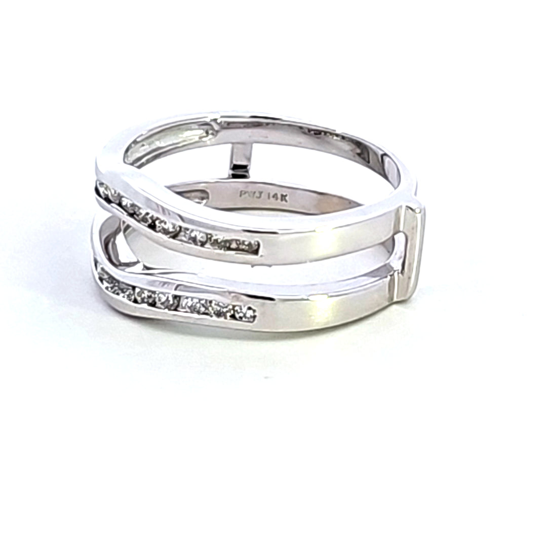 14KW Diamond Insert Style Wedding Band