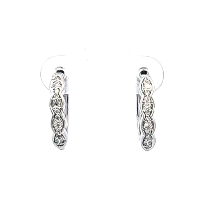 14KW Diamond Hoop Earrings