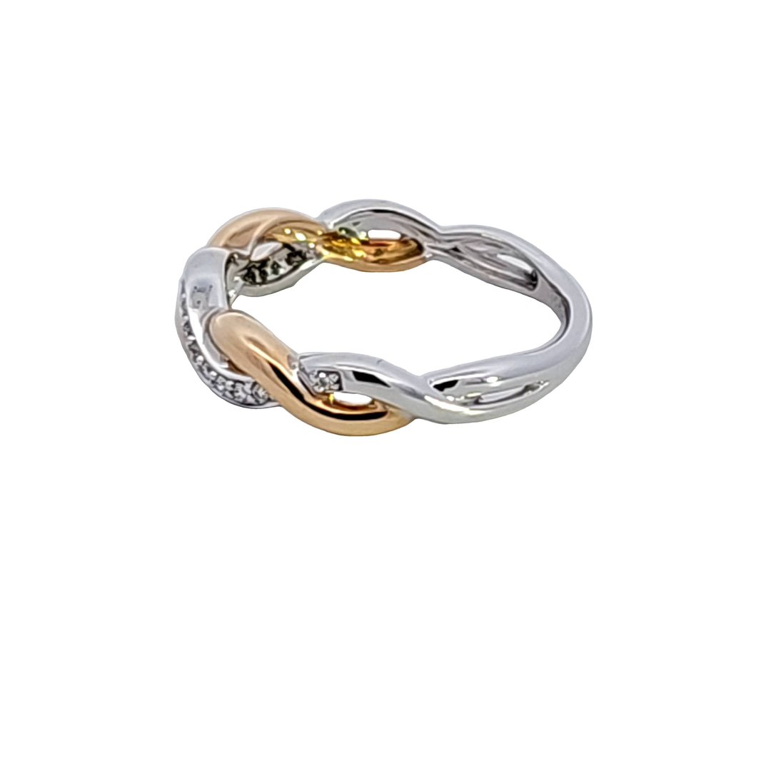 14KTT Diamond Infinity Band