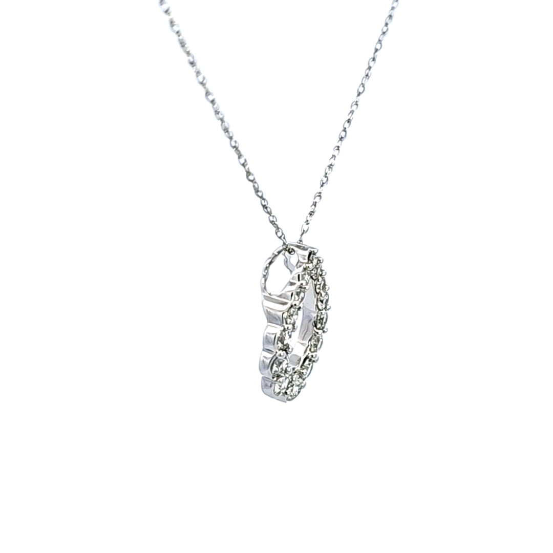 14KW Diamond Teardrop Pendant