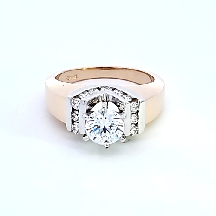 14KTT Diamond Semi Mount Engagement Ring