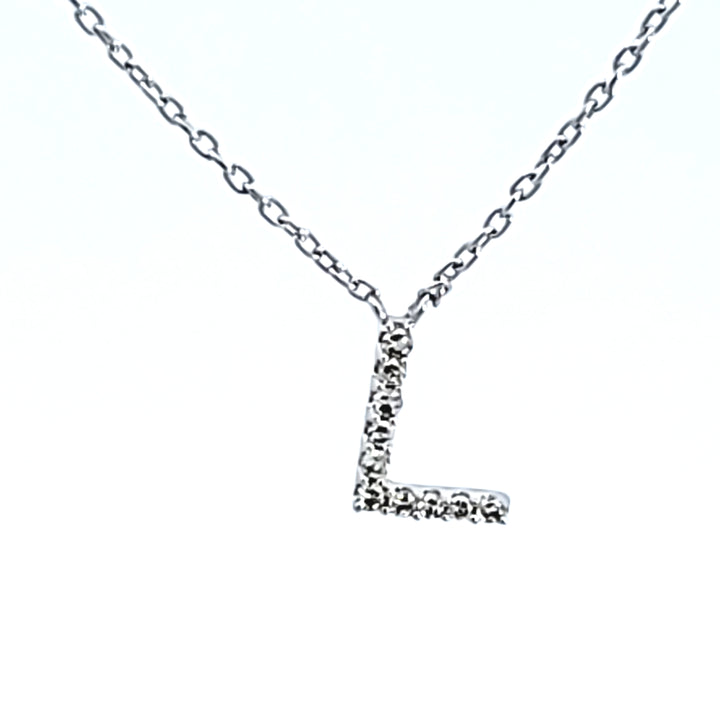 10KW Diamond Initial L Necklace