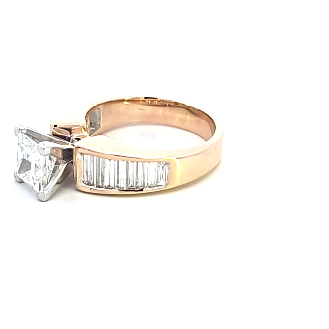 14KY 1.50 ct Princess Cut Diamond Engagement Ring