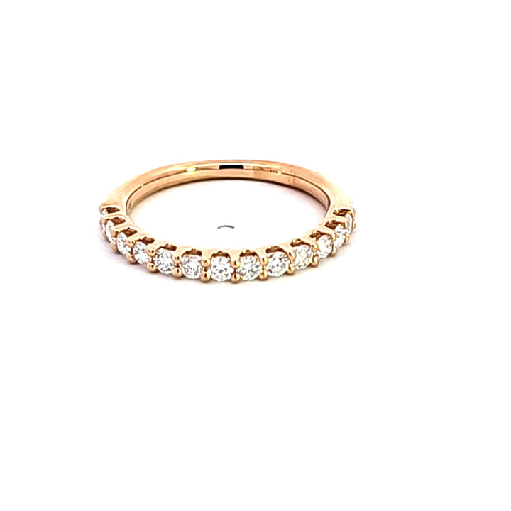 14KY Diamond Common Prong Wedding Band