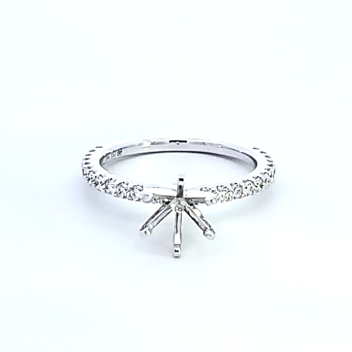 18KW Diamond Semi Mount Engagement Ring