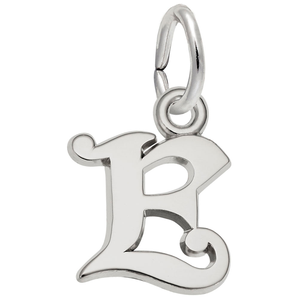 Sterling Silver Initial E Charm
