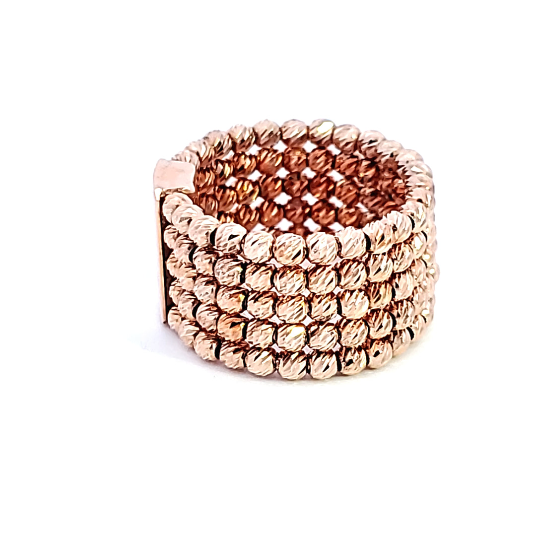 18K Rose Gold Plated Sterling Silver Slash Ring