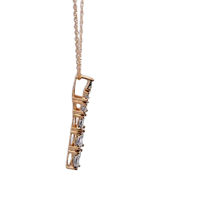 14KY Diamond Bar Pendant