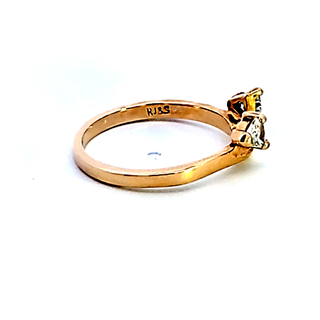 14KY Trillion Cut Diamond Wrap Wedding Band