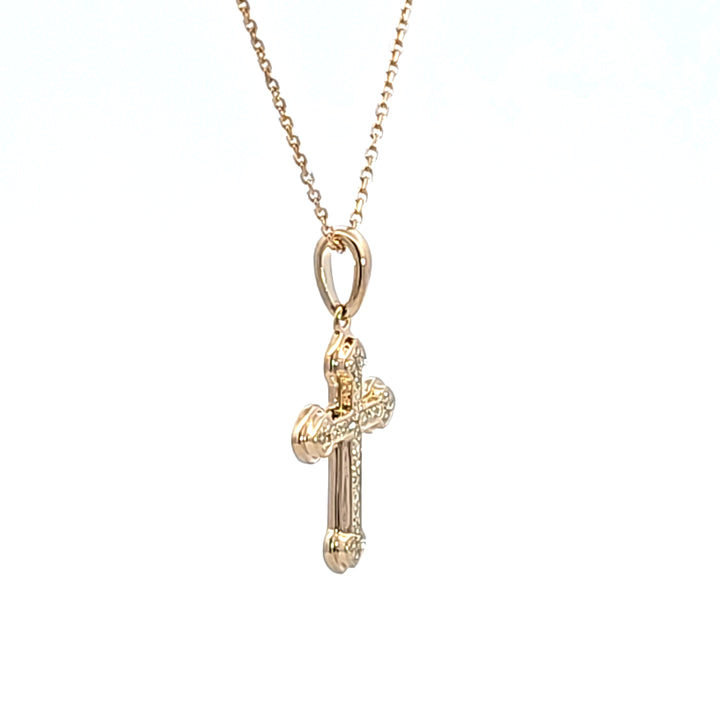 14KY Diamond Cross Pendant
