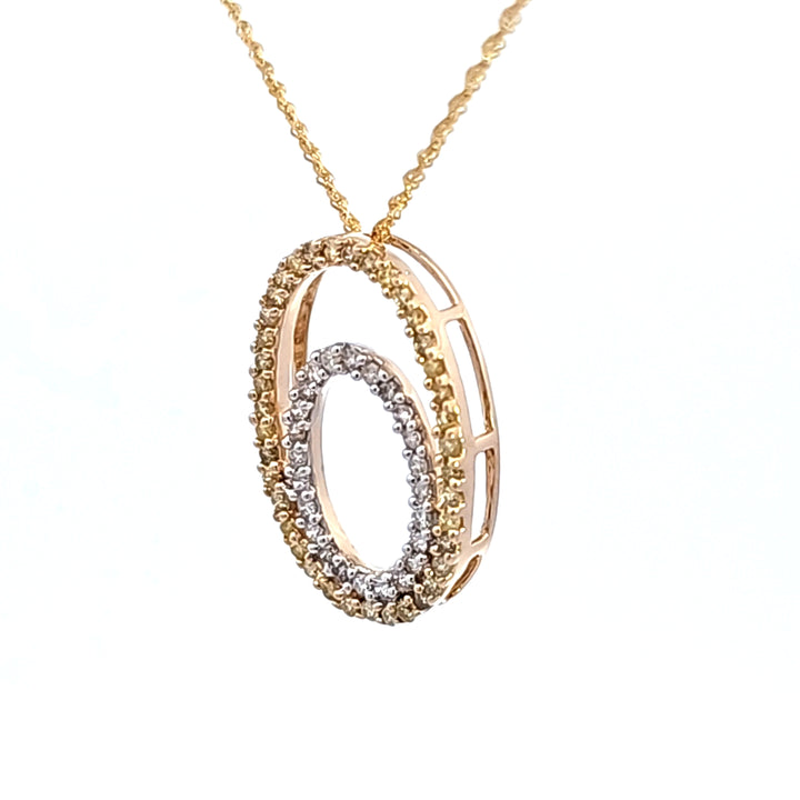 14KTT Diamond Pendant