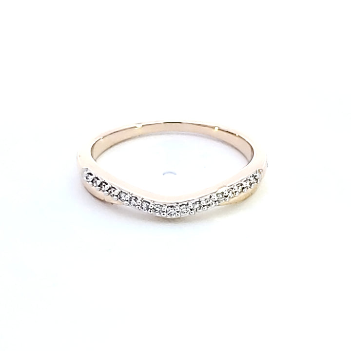 14KY Diamond Contour Wedding Band