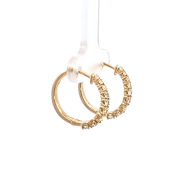 14KY Diamond Hoop Earrings
