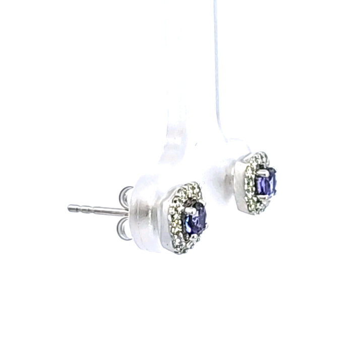 14KW Tanzanite and Diamond Earrings