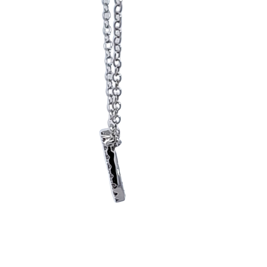 14KW Diamond Horseshoe Necklace
