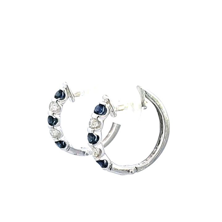 14KW Sapphire and Diamond Earrings