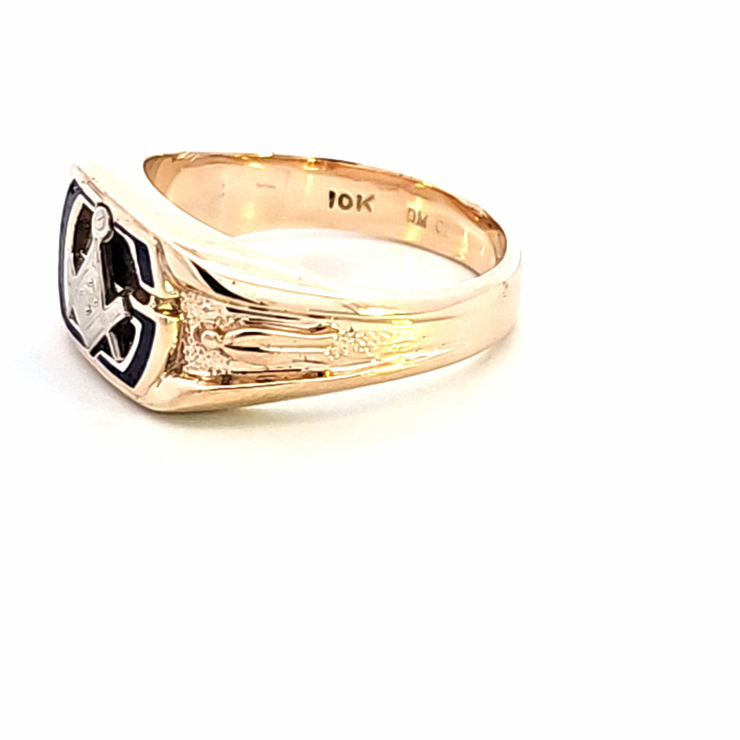 10KTT Masonic Estate Ring