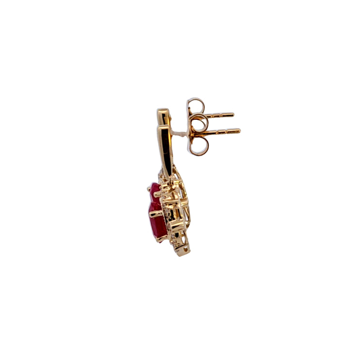 14KY Ruby and Diamond Earrings