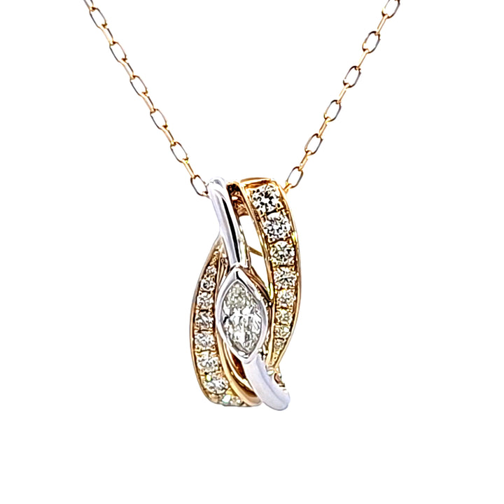 14KTT Diamond Pendant