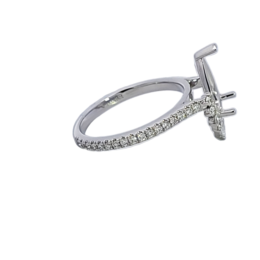 18KW Diamond Semi Mount Engagement Ring