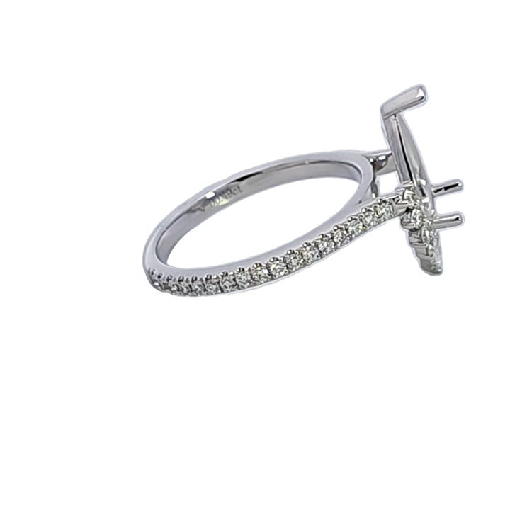 18KW Diamond Semi Mount Engagement Ring
