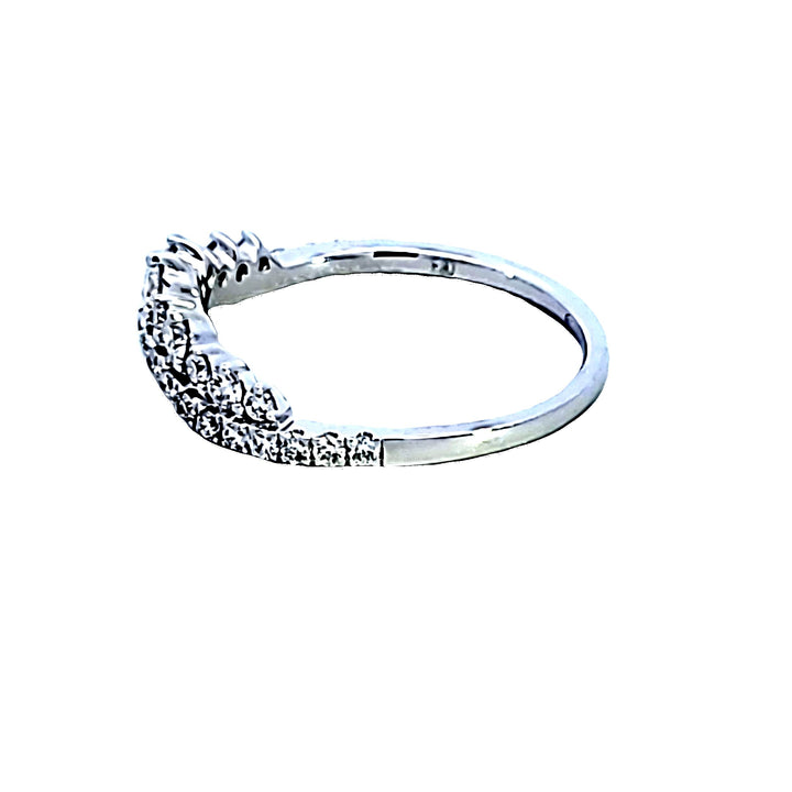 14KW Diamond Contour Wedding Band