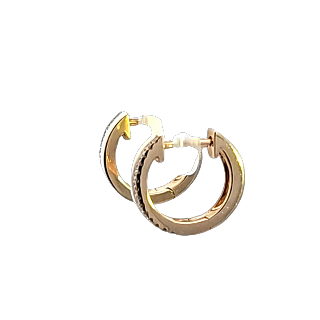 14KY Diamond Huggie Earrings