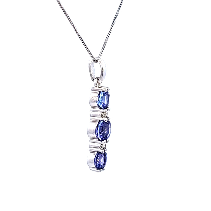 14KW Tanzanite and Diamond Pendant