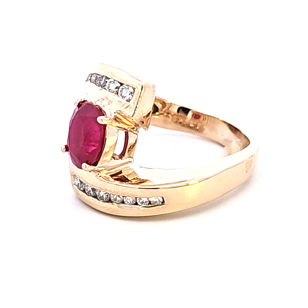 14KY Ruby and Diamond Estate Ring