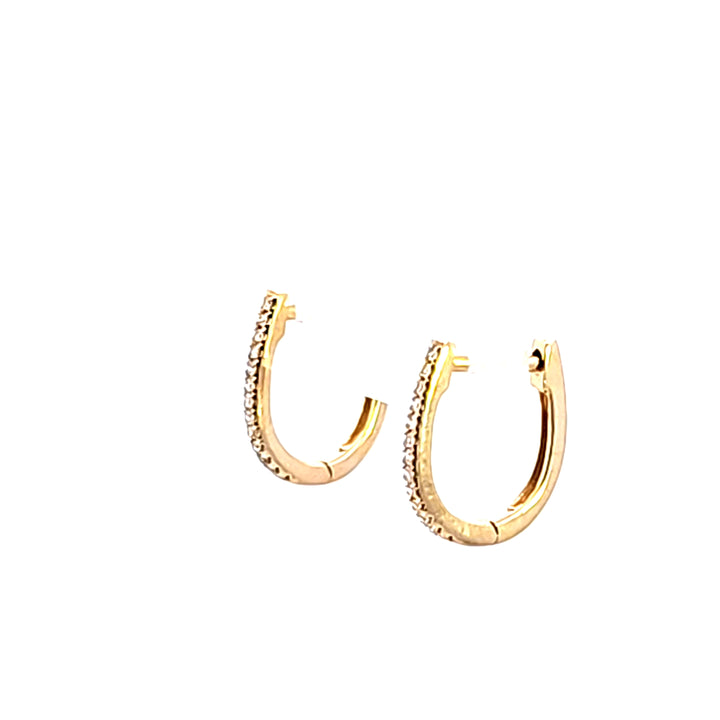 14KY Diamond Hoop Earrings