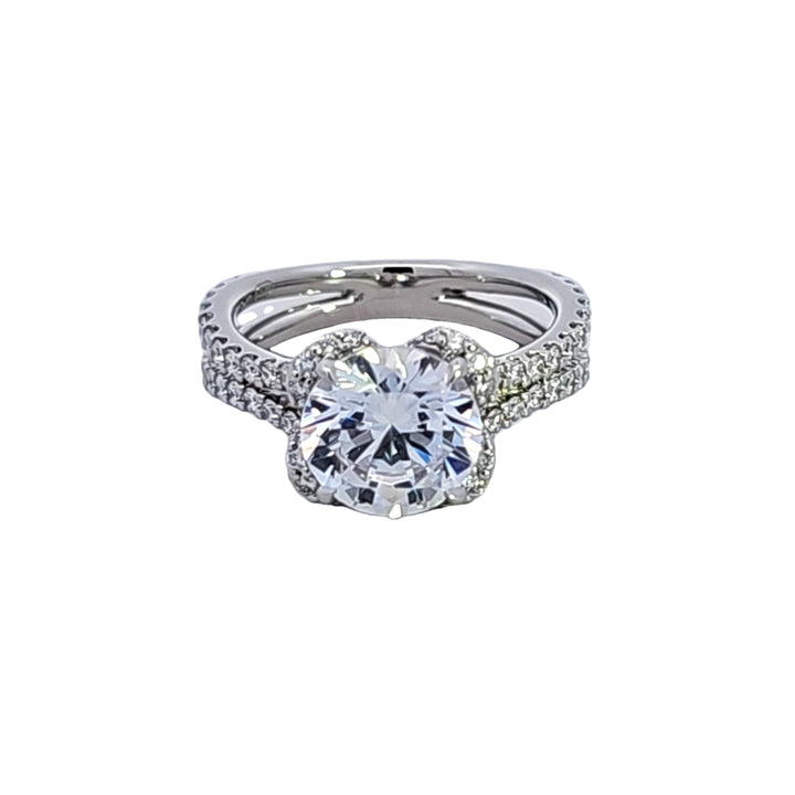 Platinum Diamond Semi Mount Engagement Ring