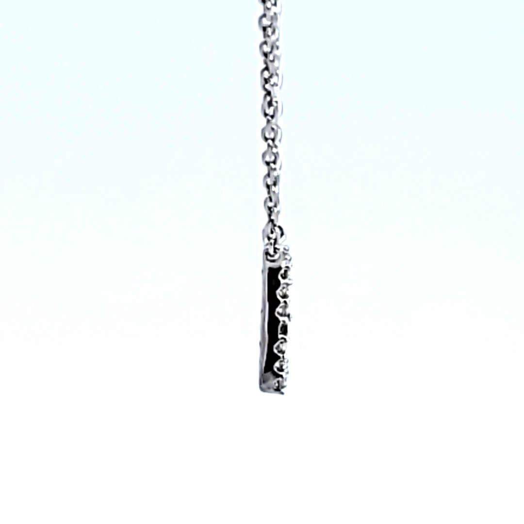 10KW Diamond Initial E Necklace
