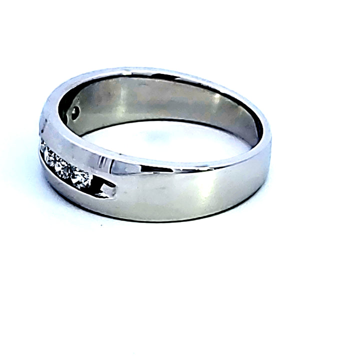 Platinum Men's Diamond Wedding Band