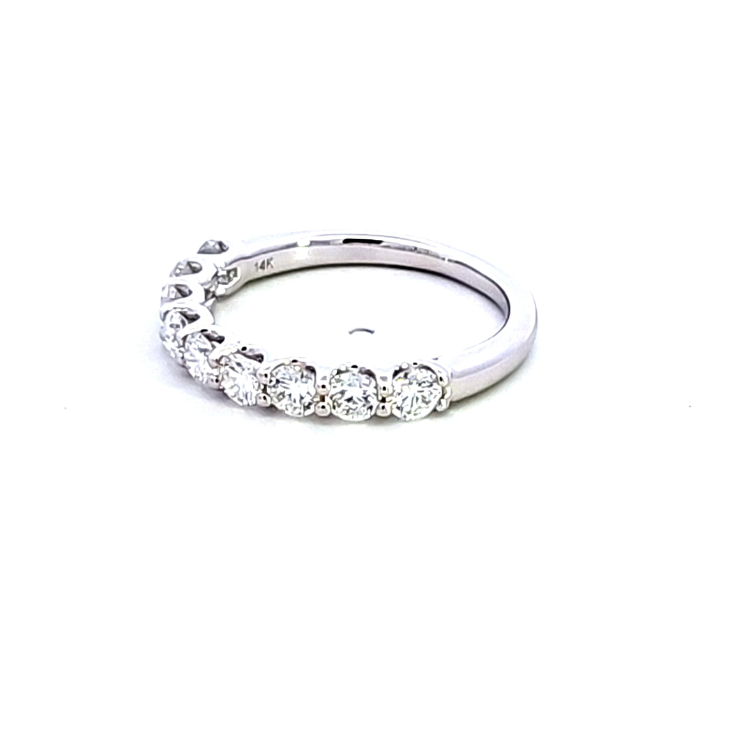 14KW Diamond Common Prong Wedding Band