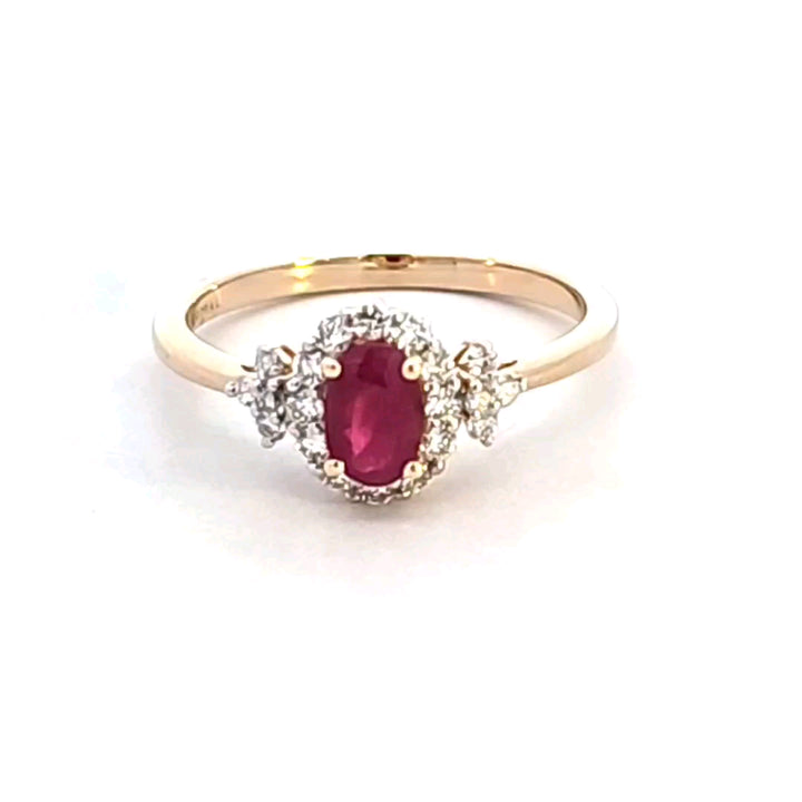 14KY Ruby and Diamond Ring