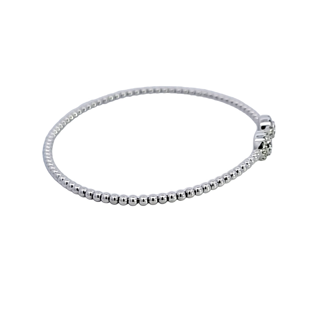 14KW Bujukan Bead Split Cuff Bangle Bracelet